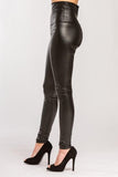 Feeling Foxy Smooth Black Faux Leather High Waist Leggings